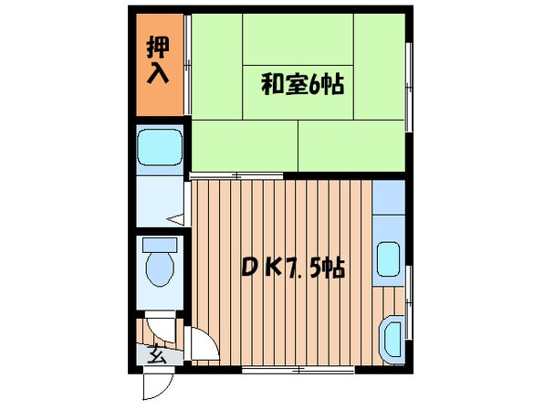 クリスタルハイツ長江の物件間取画像